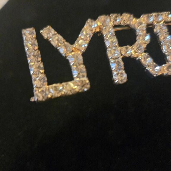 LYRICAL Rhinstone Brooch Pin - Picture 6 of 8